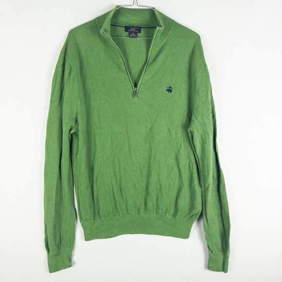 Brooks Brothers Other - Brooks Brothers 346 Linen Quarter Zip Pullover Sweater Mens M Green Old Money Pr